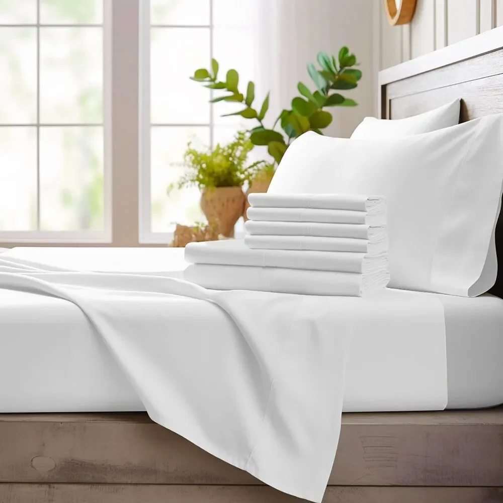 Bamboo Bay King Size Pillow Cases (2), 100% Viscose Made from Bamboo, White